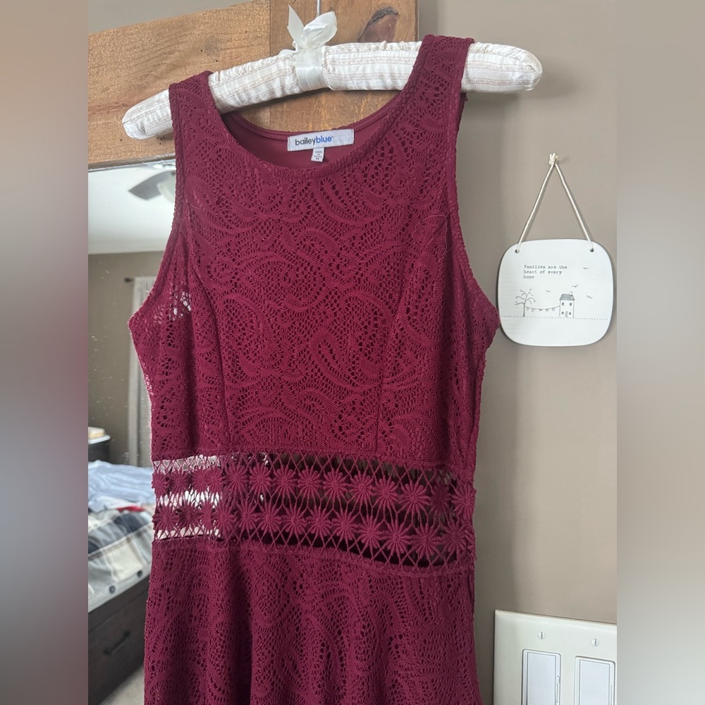 Bailey Blue Wine Lace Midi Dress